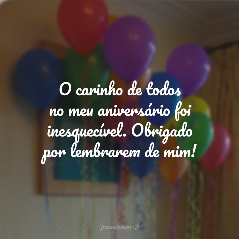 agradecer carinho aniversário