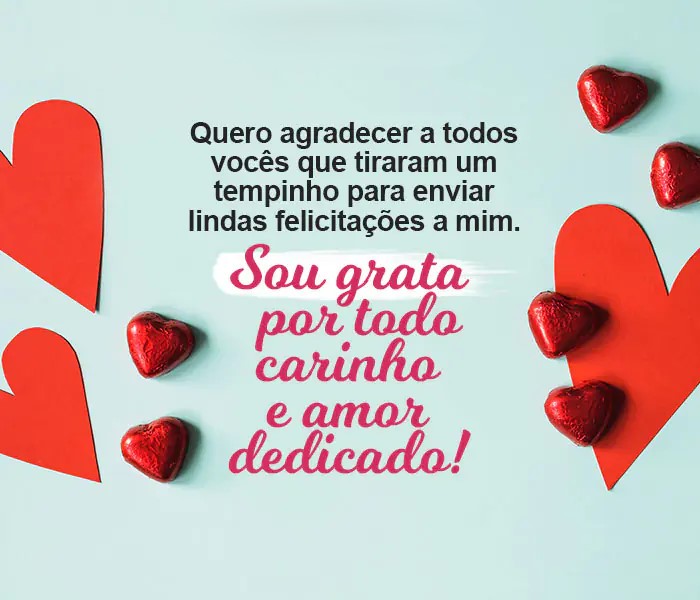 resposta agradecimento aniversário
