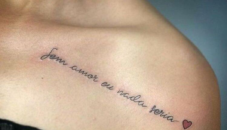 tatuagem de frase no braço