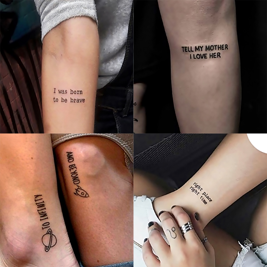 tatuagem de frase na nuca
