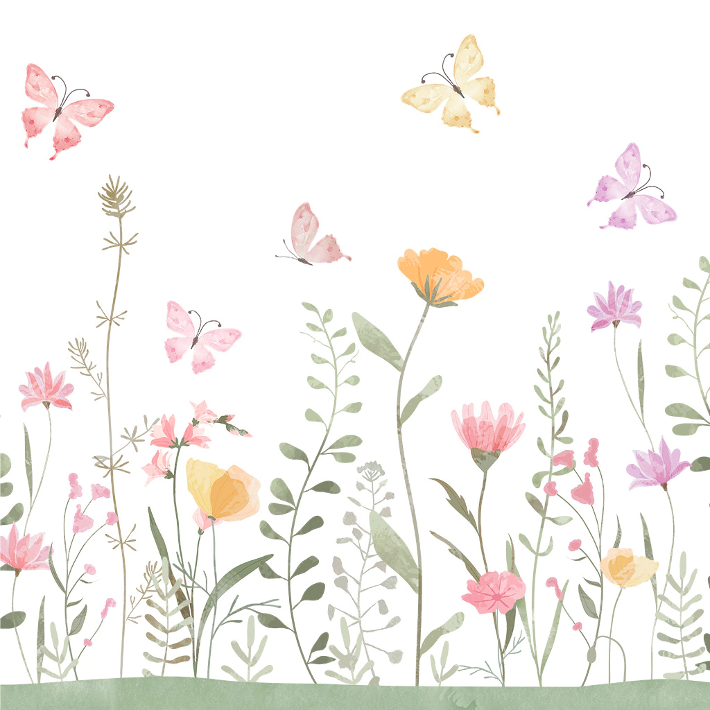 fundo jardim borboletas rosa