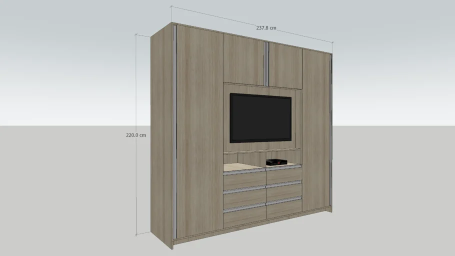 guarda roupa planejado com tv