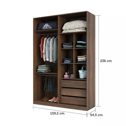 Closet planejado aberto