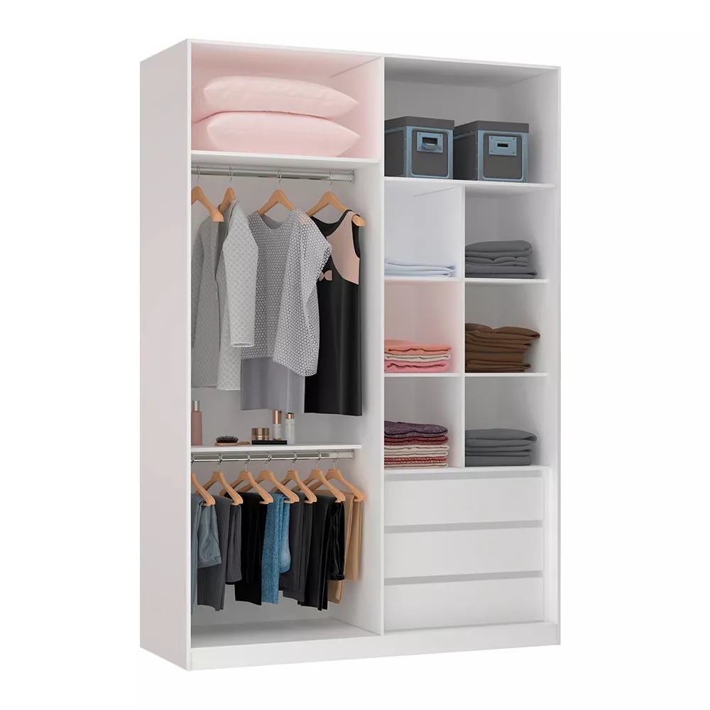 Closet planejado aberto