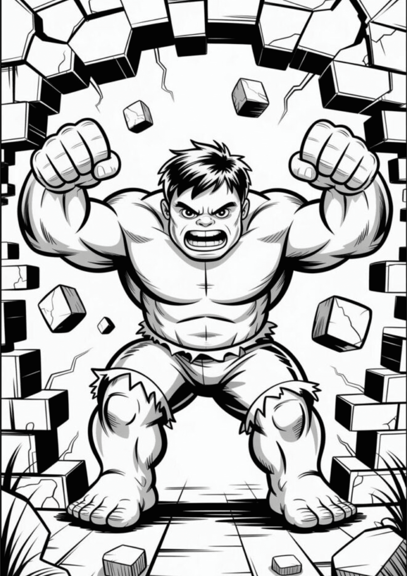 Hulk realista para pintar