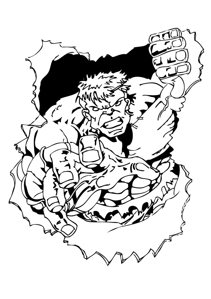 Hulk Vermelho para pintar