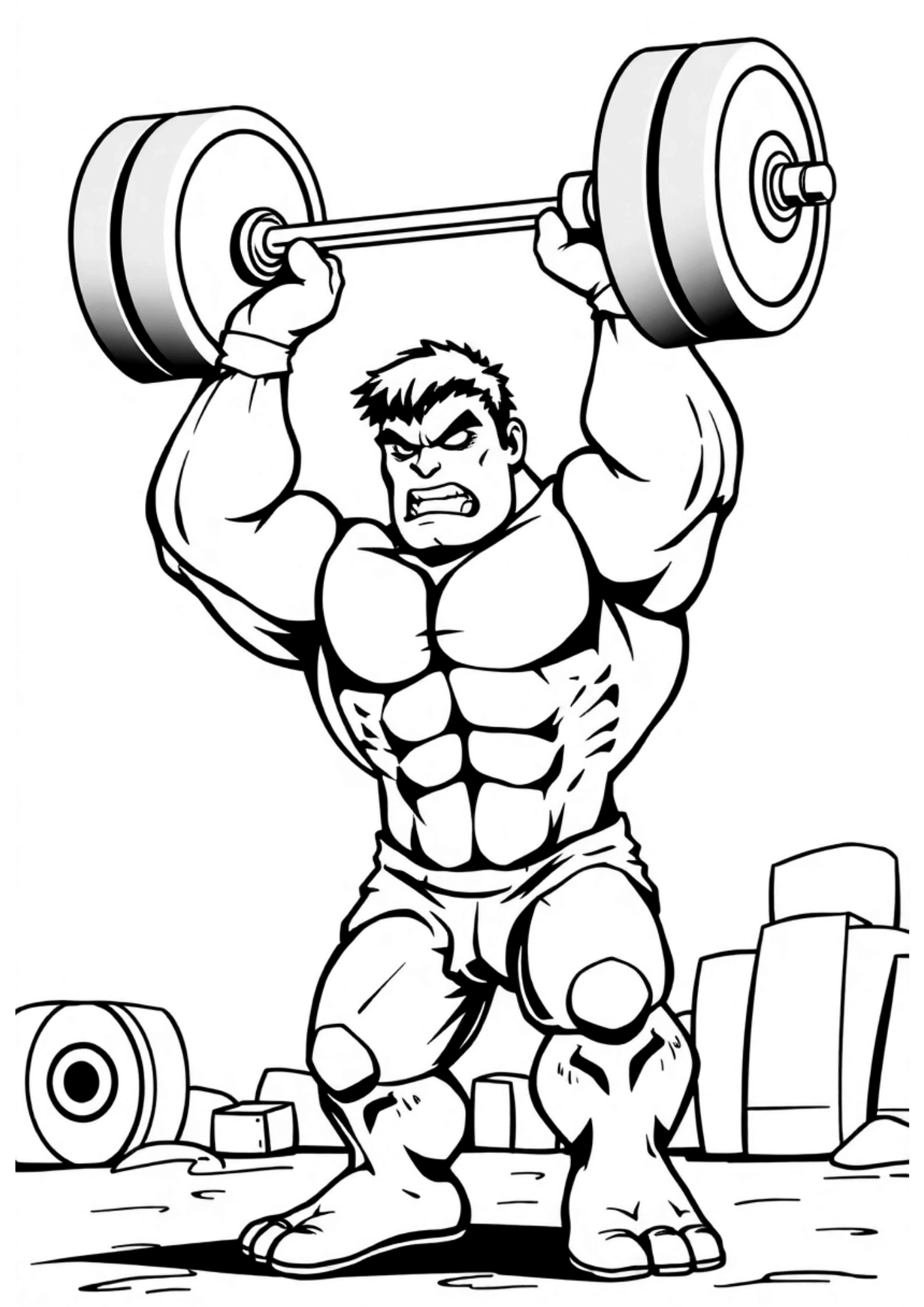Hulk Azul (A-Bomb) para pintar