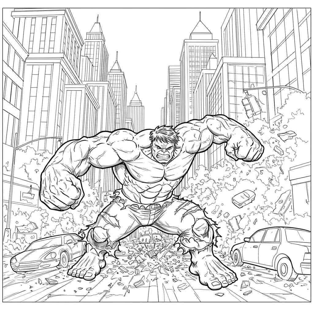 Hulk Vermelho para pintar