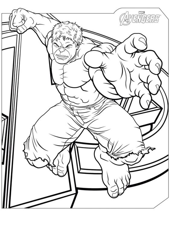 Hulk Azul (A-Bomb) para pintar