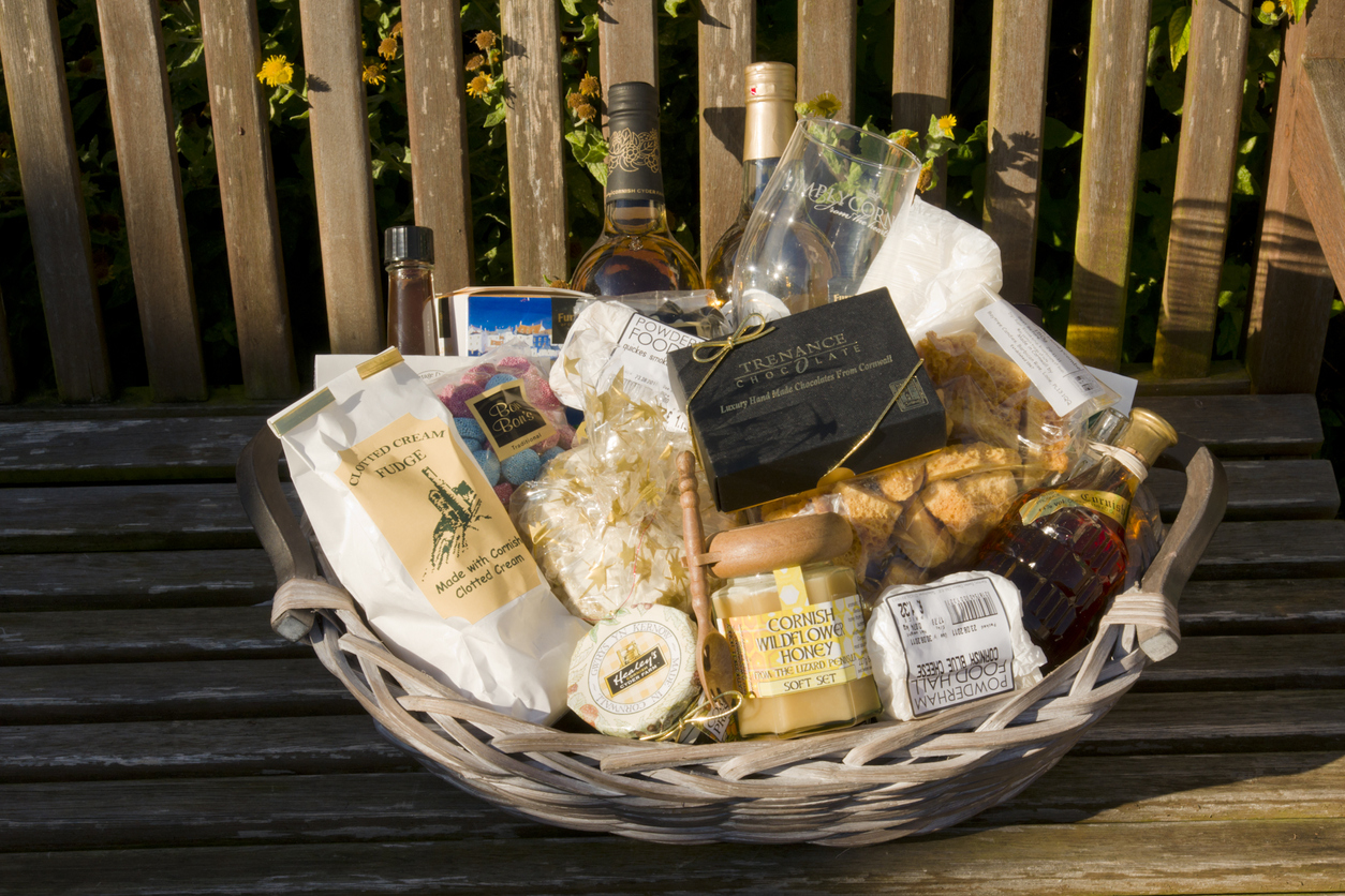 ideia de cesta para presente