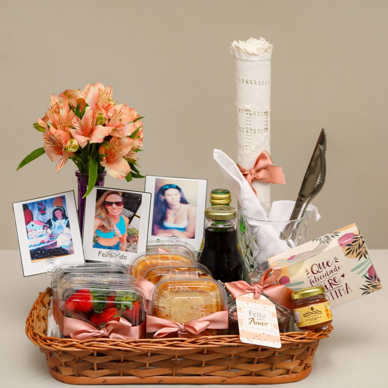 ideia de cesta para presente