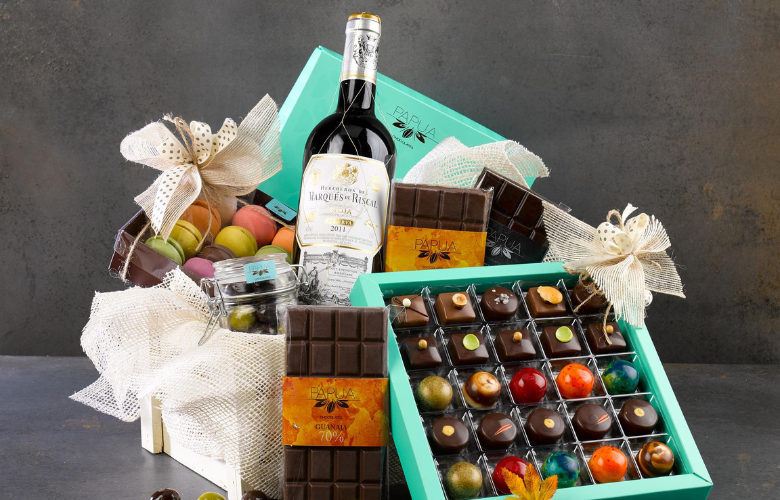 ideia de cesta para presente