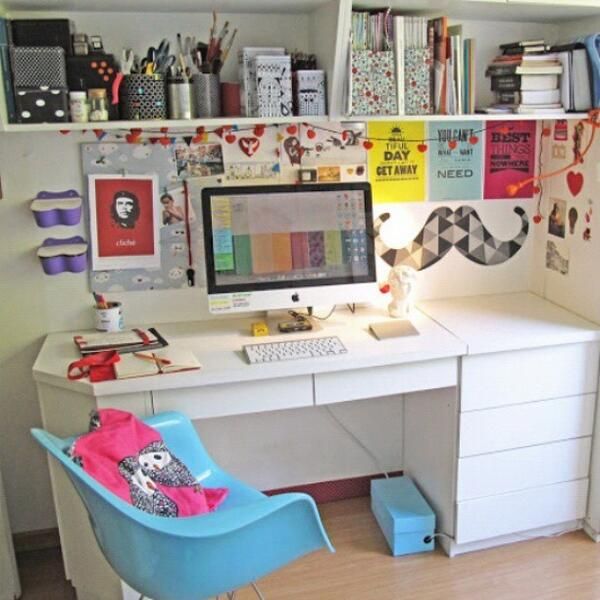 como montar mesa home office feminina pequena