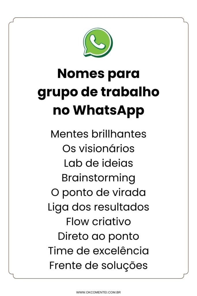 Os melhores nomes para grupos de trabalho que não são chatos