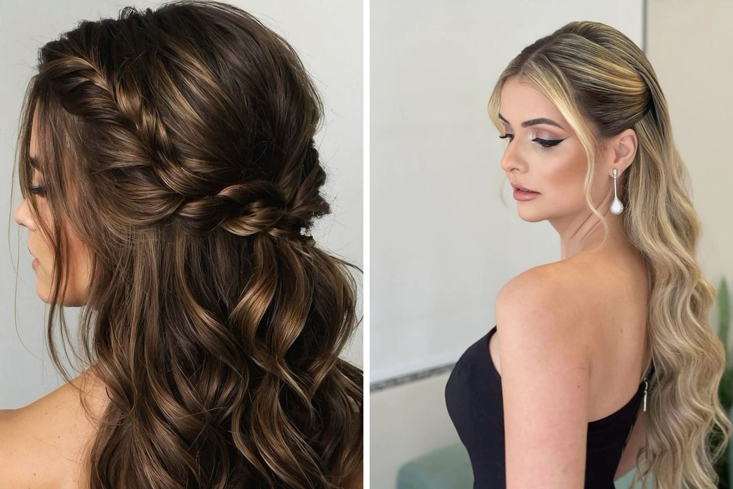 ideia de penteado para cabelo liso