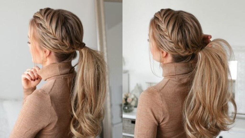 ideia de penteado para cabelo liso