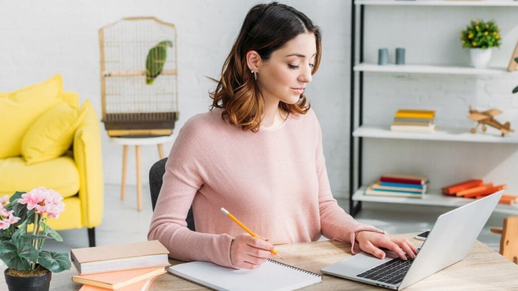 ideia de trabalho em casa