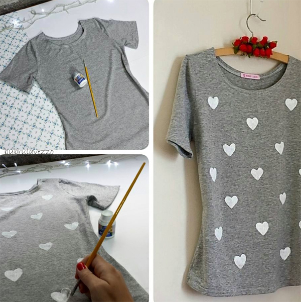 ideias criativas customizar camiseta sem costura