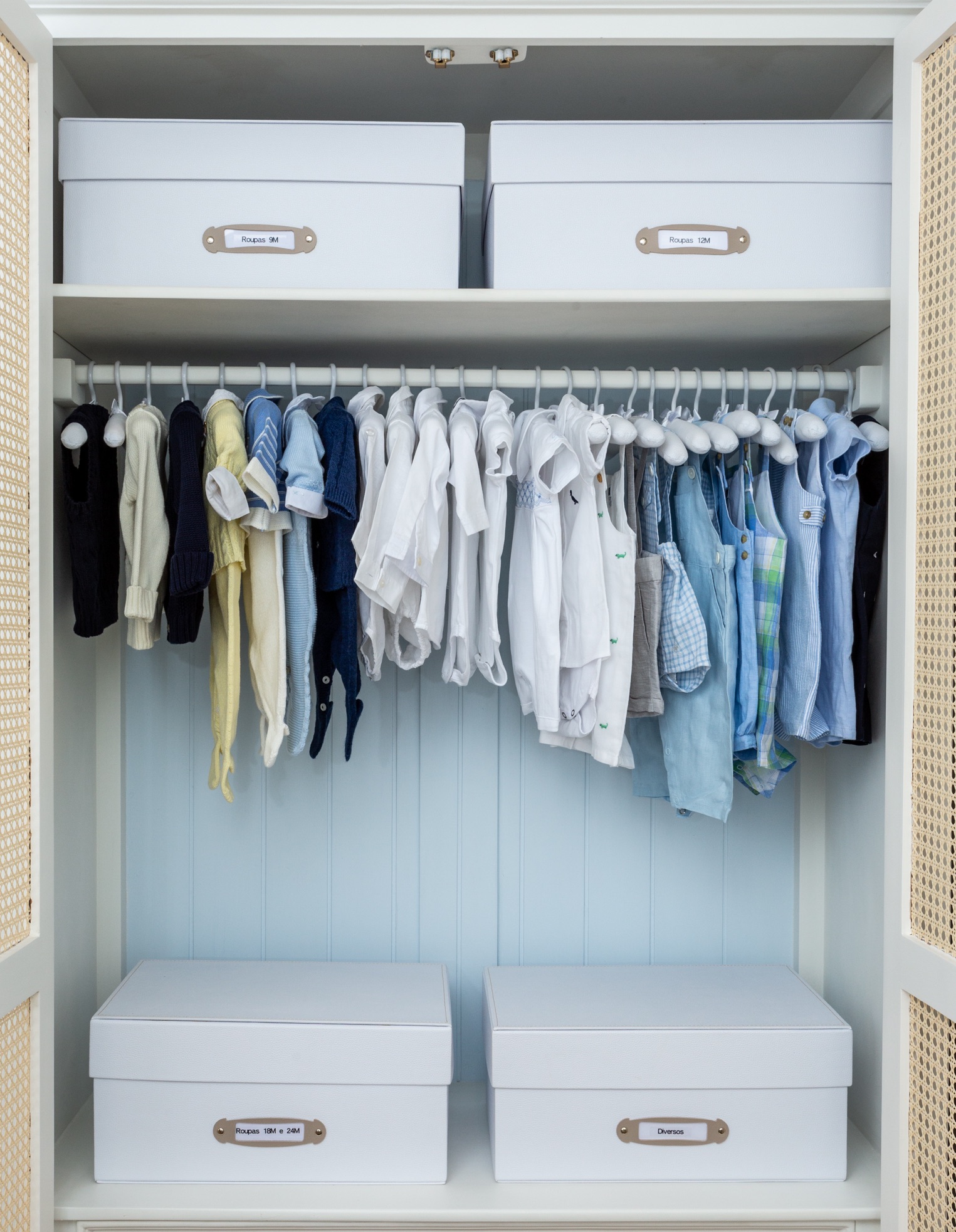 colmeia organizadora vs cestos para guarda roupa de bebê