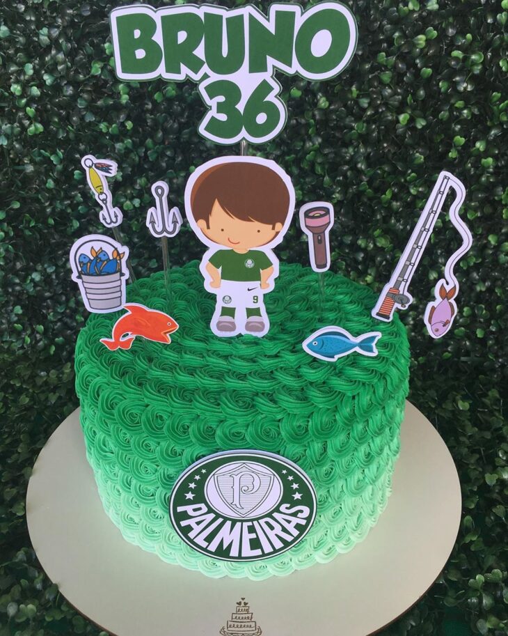 bolo do palmeiras verde e branco