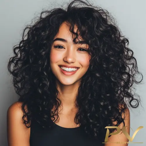 rotina de cuidados para cabelo cacheado longo preto