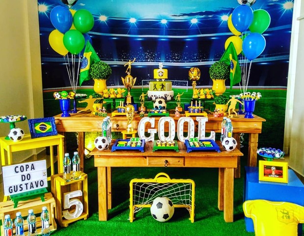 ideias de decoração festa copa do mundo infantil