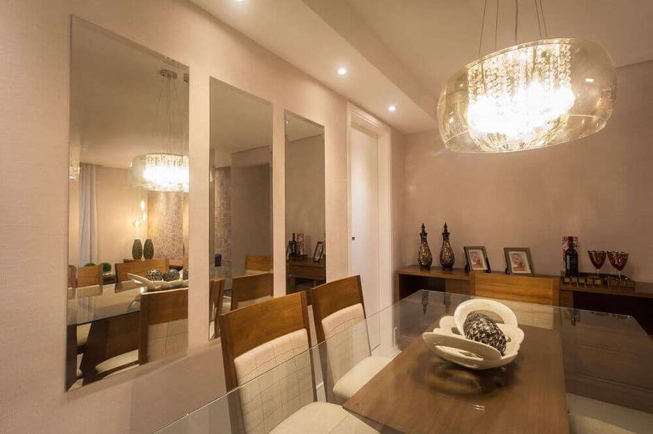 espelho com alça sala de jantar