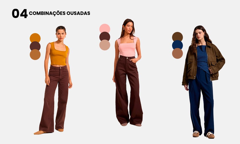 5 Maneiras de Incorporar o Marrom no Seu Guarda-Roupa
Como Combinar Marrom com Outras Cores: Guia Completo
Marrom Monocromático: A Elegância do