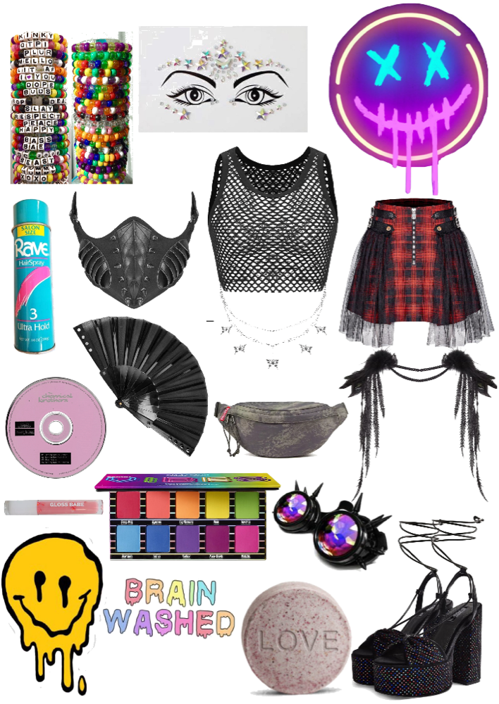 Guia completo de acessórios para rave: do glitter à pochete