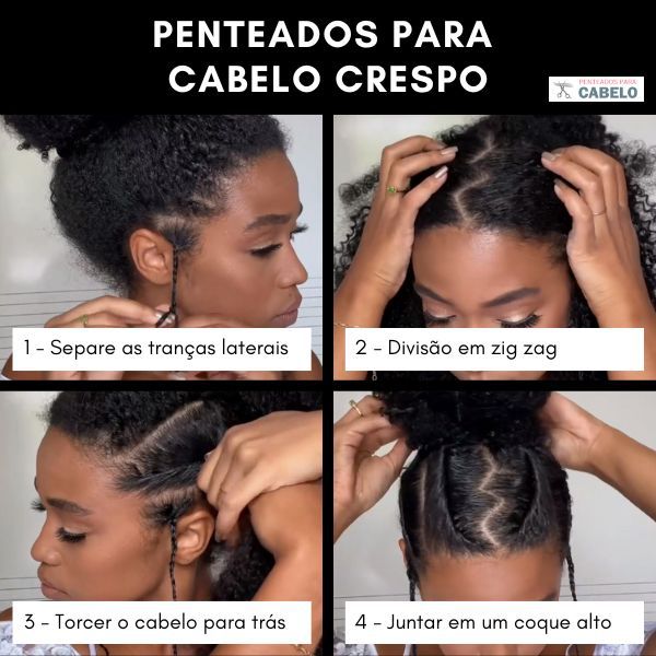melhores penteados cabelo crespo 4c para festas