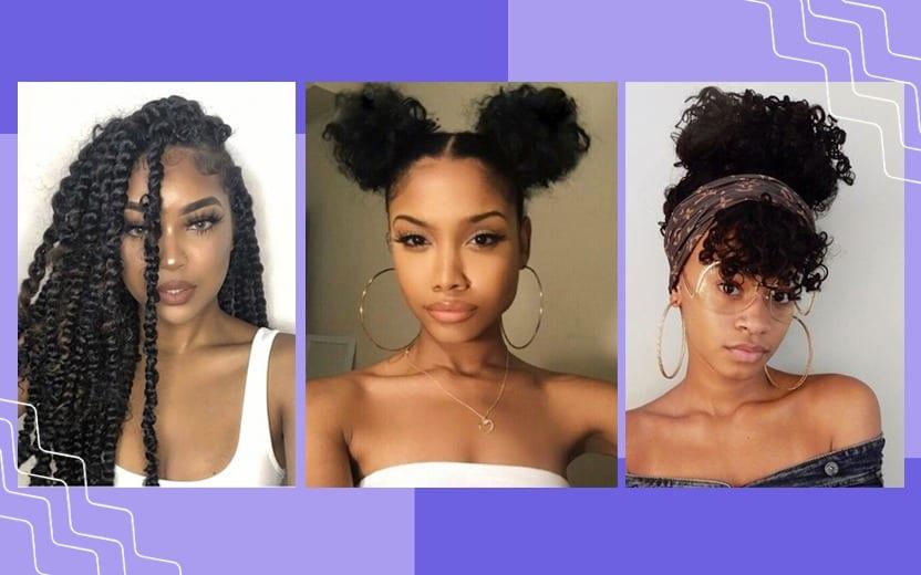 melhores penteados cabelo crespo 4c para festas