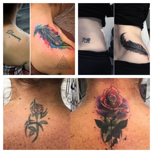 ideias de tatuagem feminina para cobrir outra