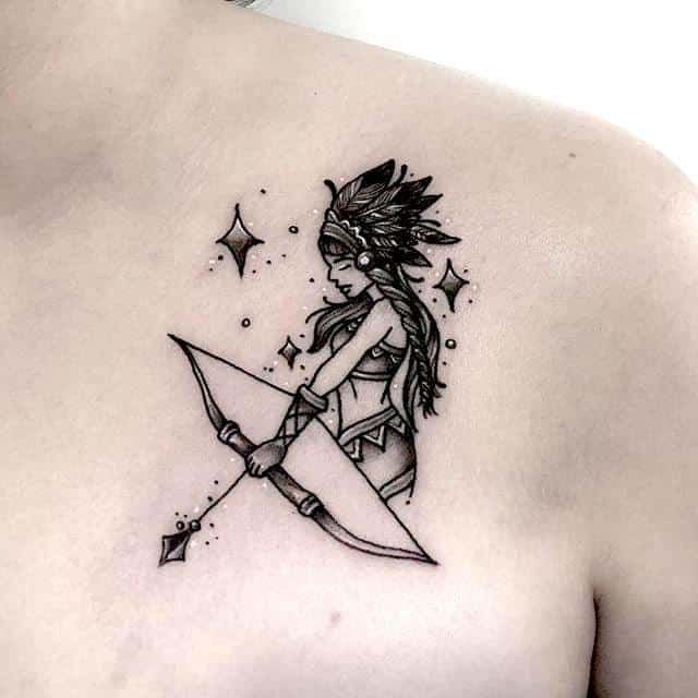 ideias de tatuagem sagitário feminina