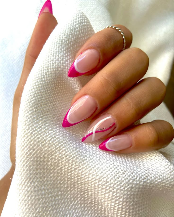 unha baby boomer rosa e branco