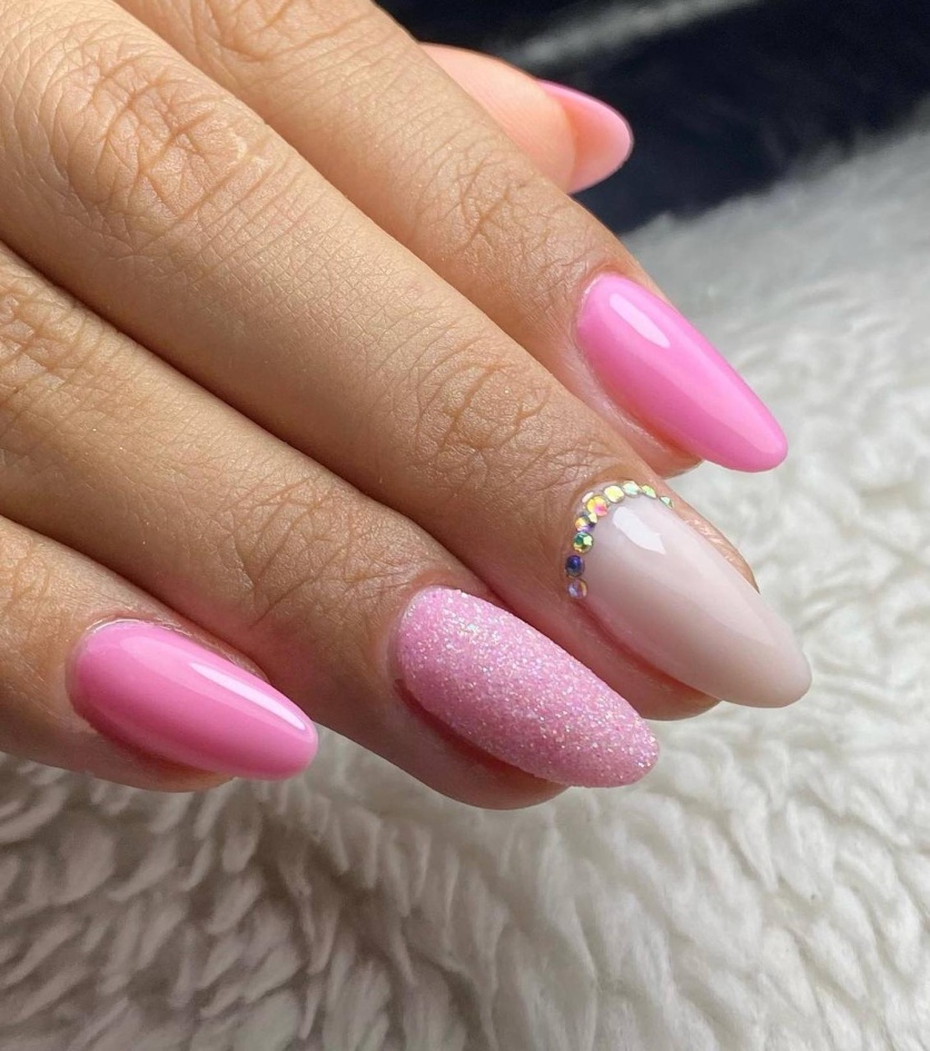 unha rosa e branco para casamento