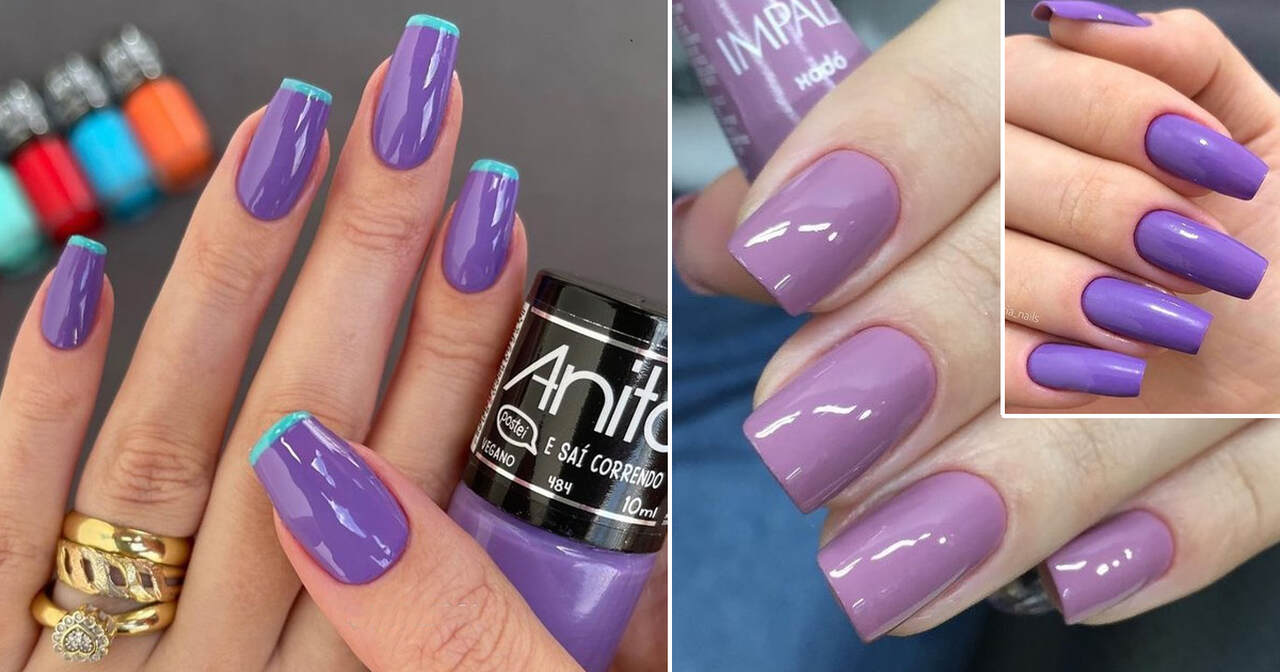 Unhas roxas artsy