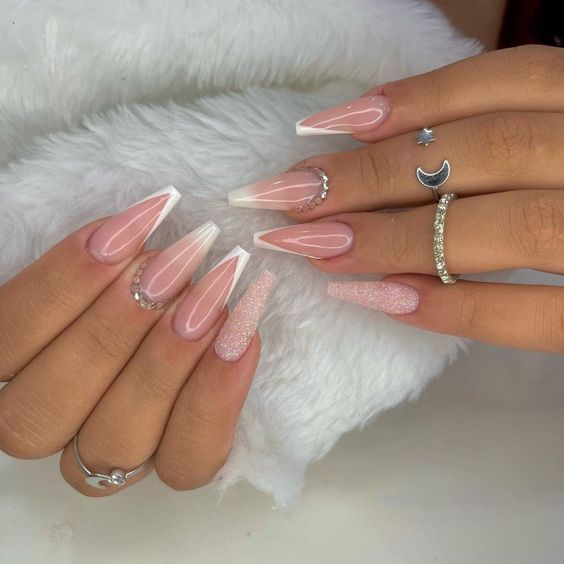 unhas bailarina francesinha reversa passo a passo