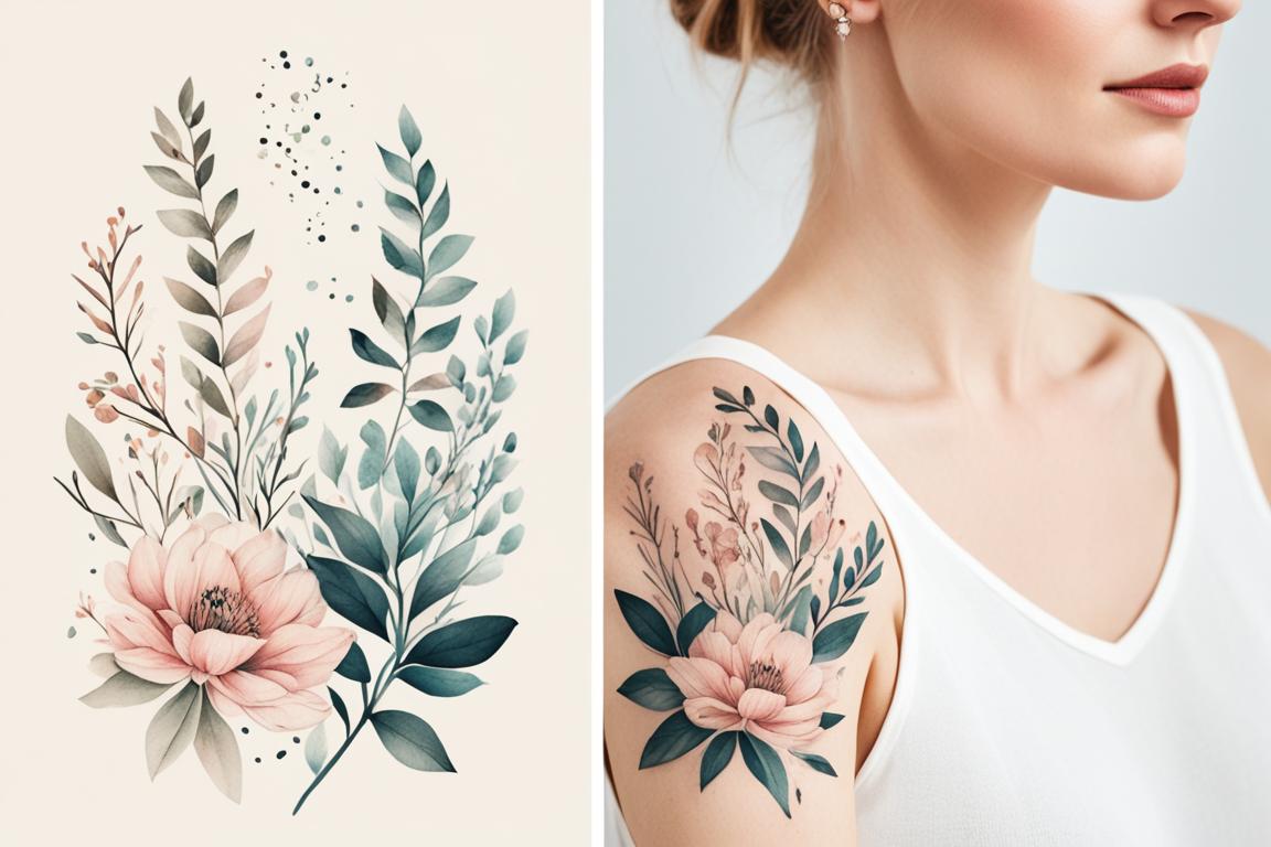 erros tatuagem flor delicada fineline