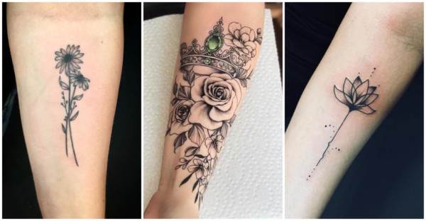 tatuagem flor fineline versus minimalista