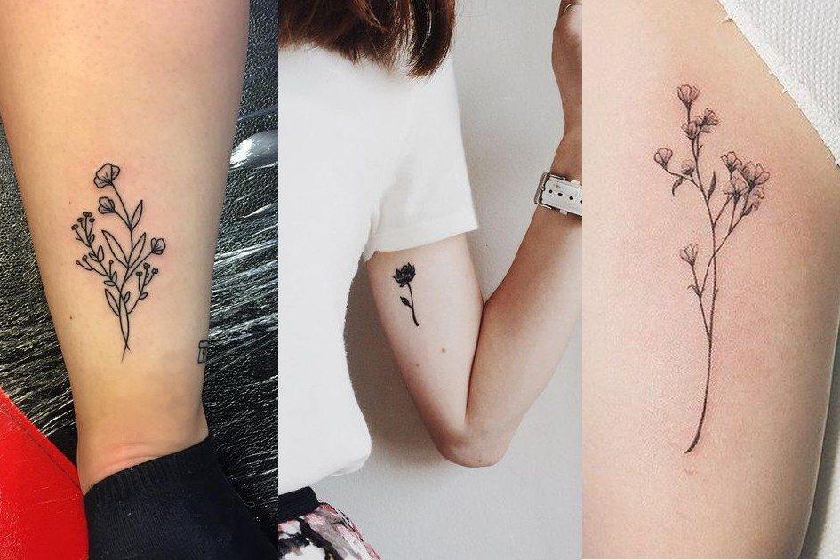 ideias tatuagem flor pequena delicada