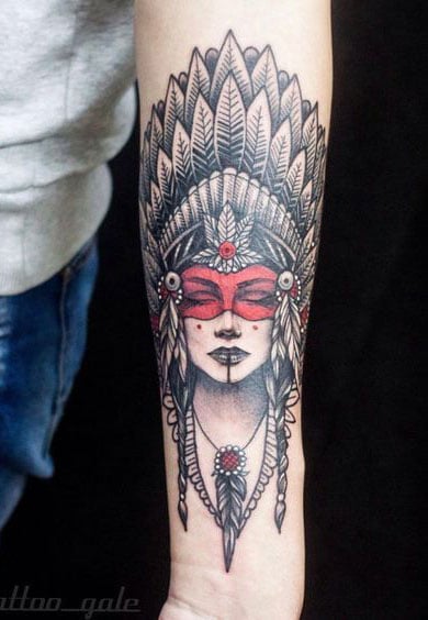 tatuagem india guerreira ou mandala