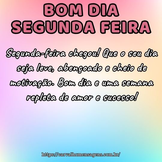 mensagens de motivação para segunda-feira