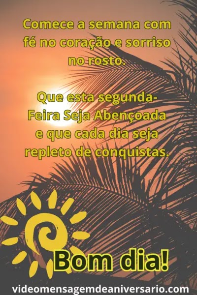 bom dia feliz segunda-feira