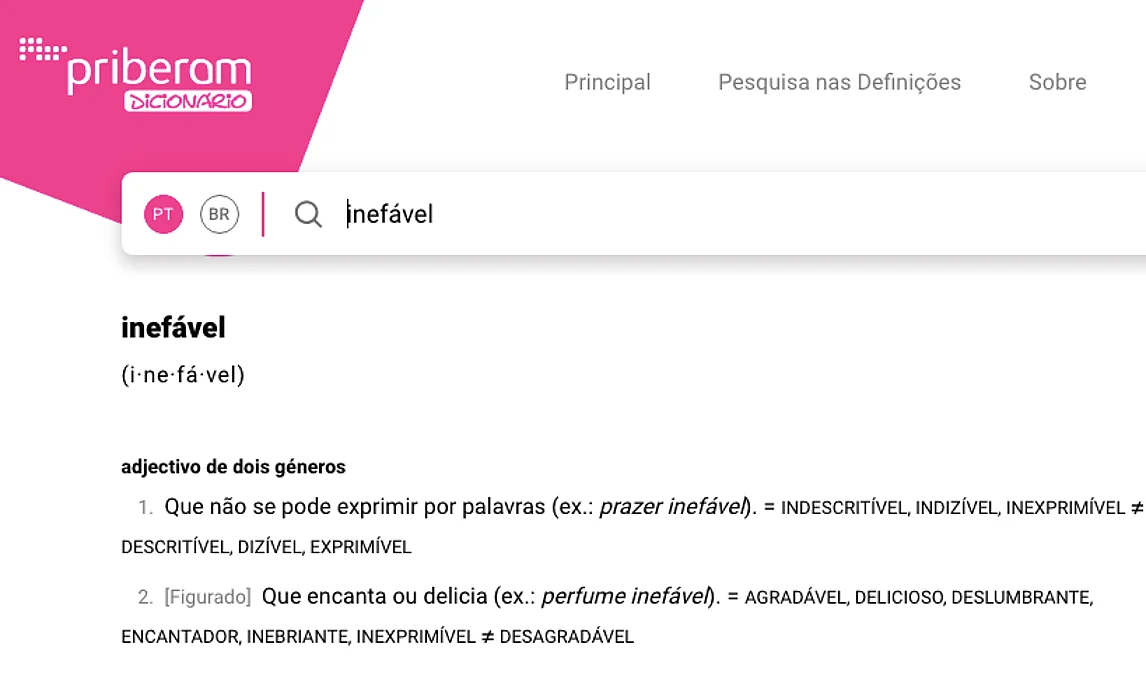 inefável vs indescritível qual a diferença