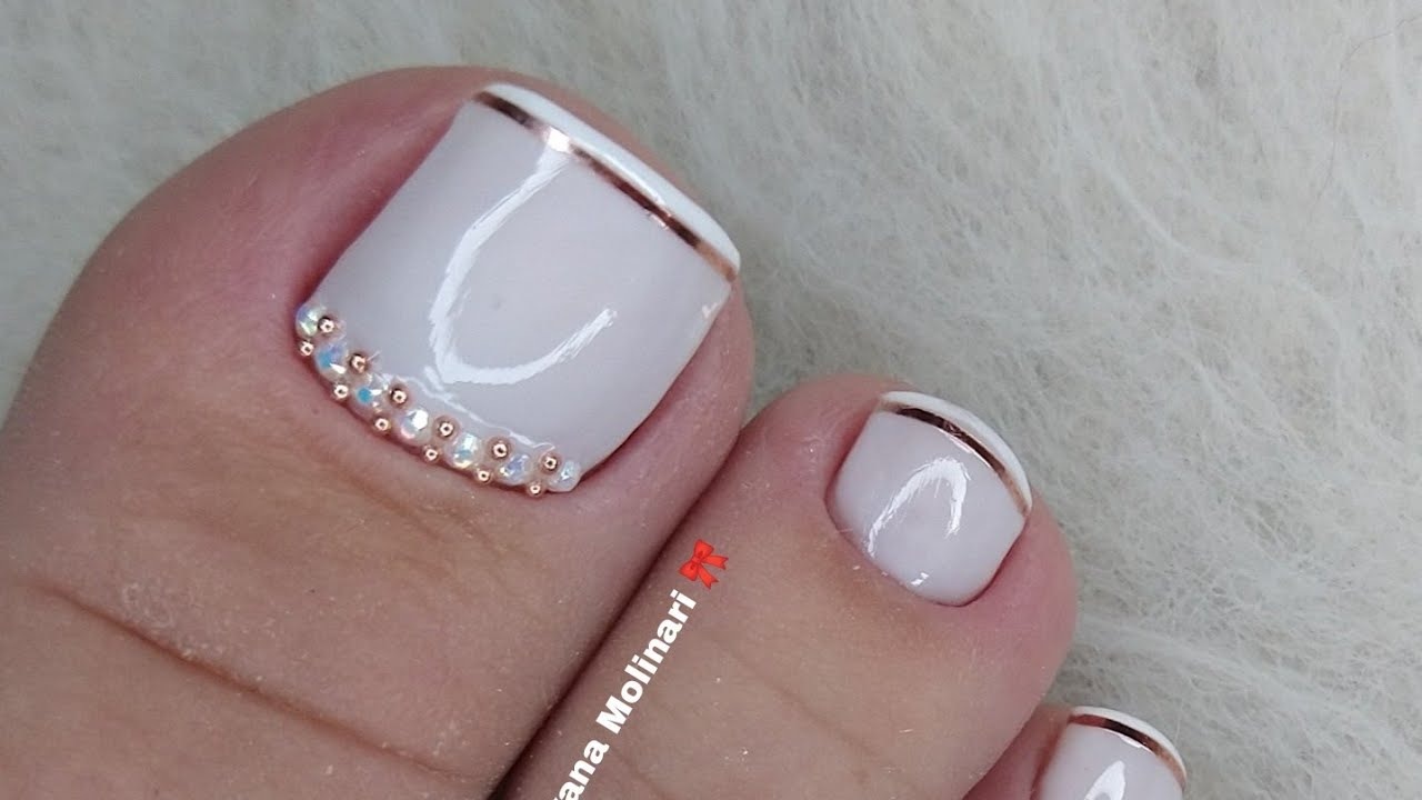 ideias de unhas do pé para casamento