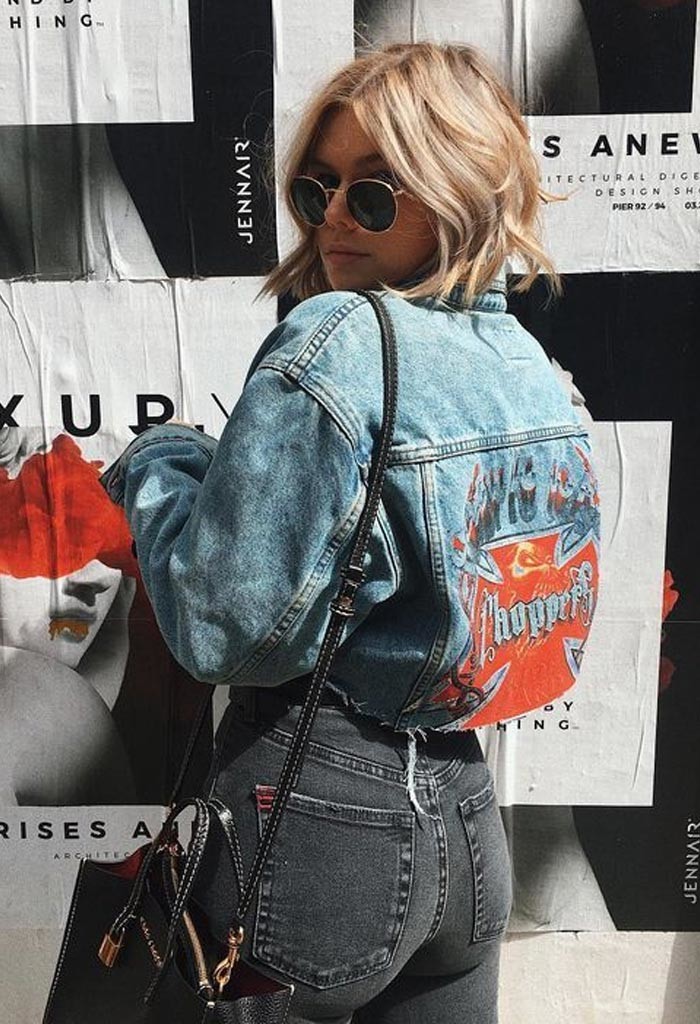 jaqueta jeans feminina curta looks