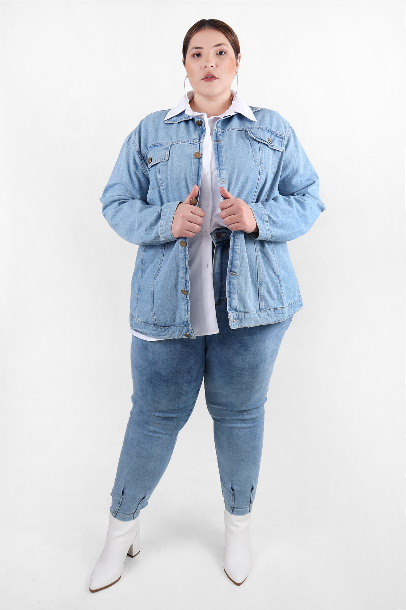 jaqueta jeans oversized masculina