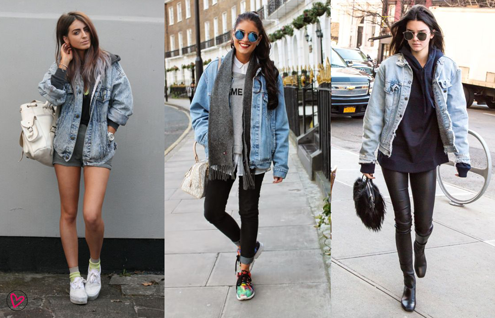 looks com jaqueta jeans oversized para inverno