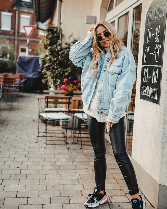 looks com jaqueta jeans oversized para verão