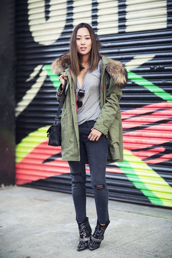 looks com parka feminina